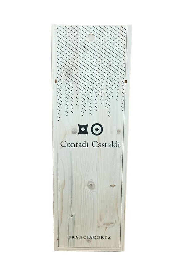 CONTADI CASTALDI con cassa legno Jeroboam Saten Franciacorta DOCG