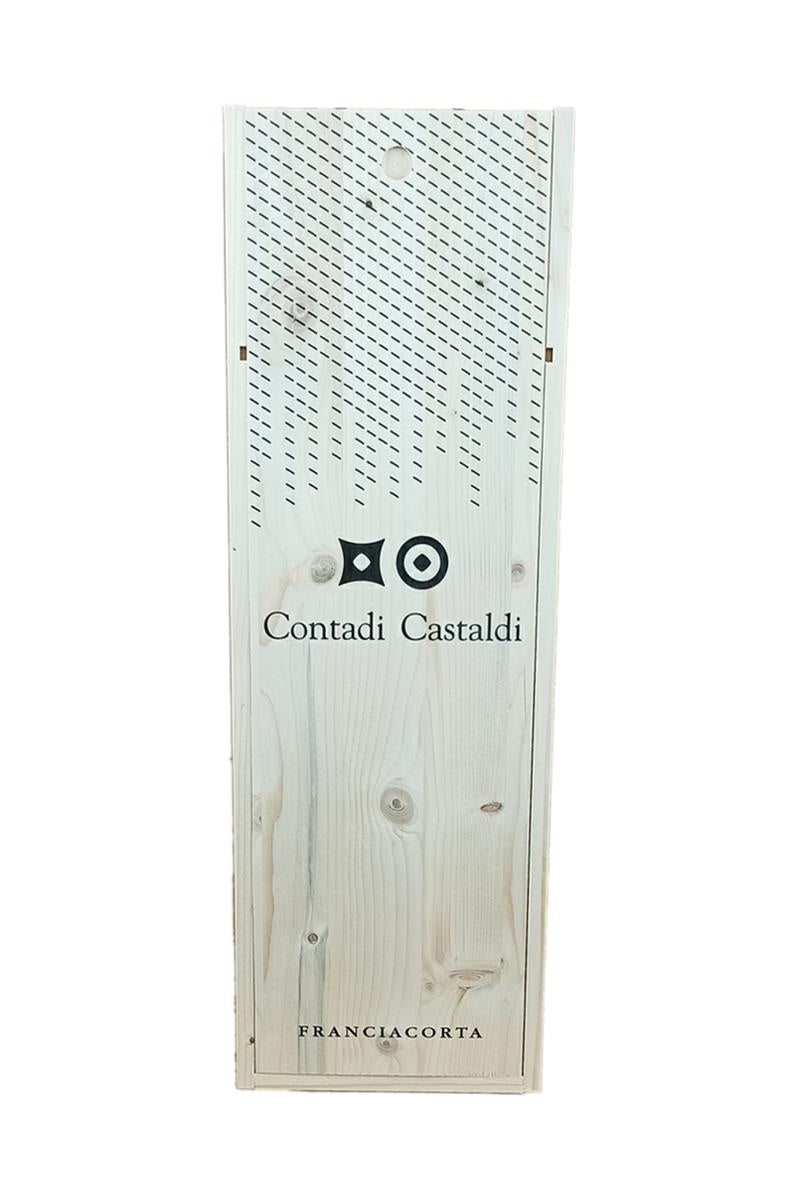 CONTADI CASTALDI con cassa legno Jeroboam Saten Franciacorta DOCG